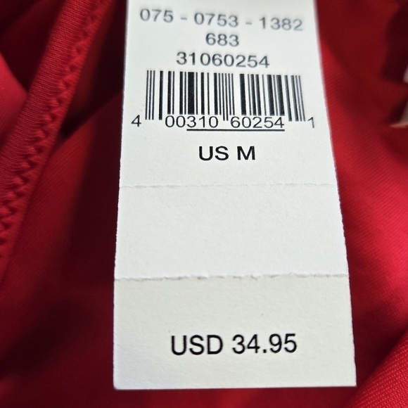 Aerie Tie Front Red Halter Bikini Top, Size Medium, NWT - Picture 3 of 7
